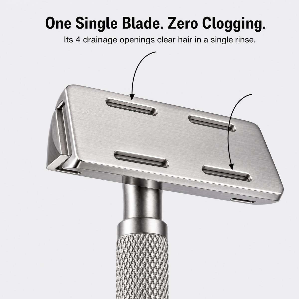 One single blade zero clogging
