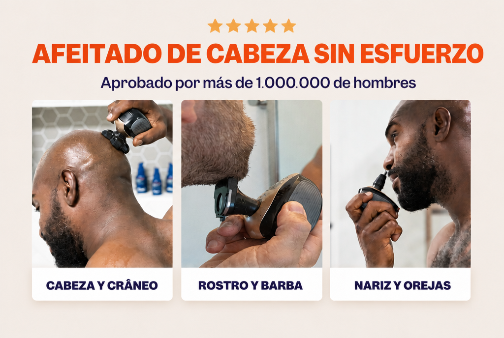 Afeitado de cabeza sin esfuerzo