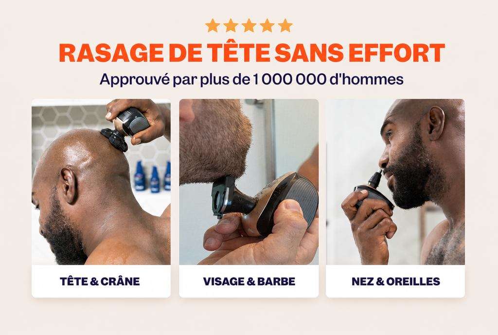 Rasage de tête sans effort