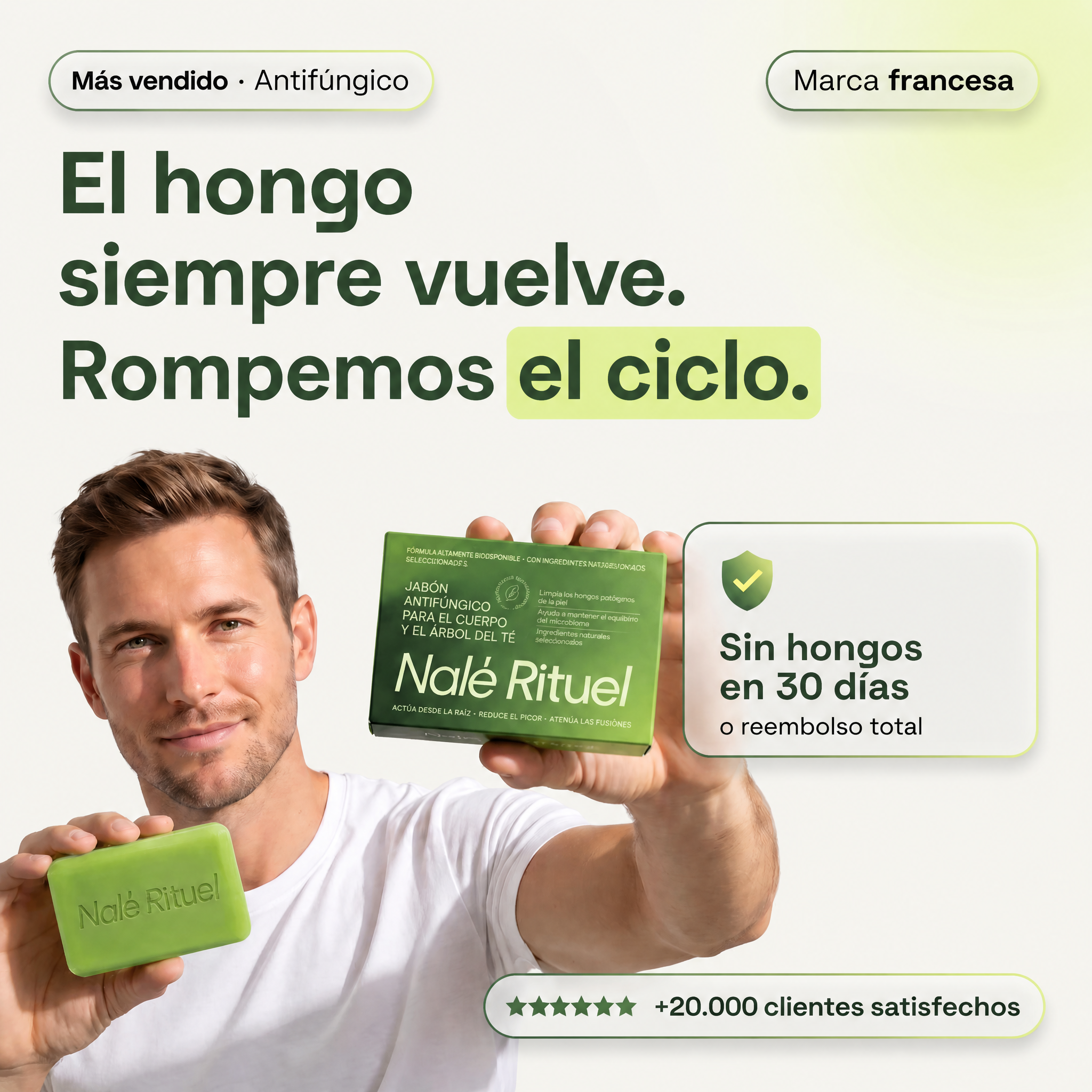 El hongo siempre vuelve. Rompemos el ciclo. Jabón antifúngico Nalé Rituel