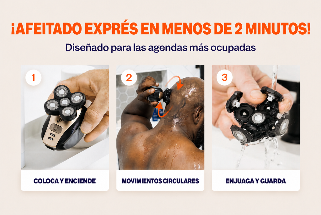 Afeitado exprés en menos de 2 minutos