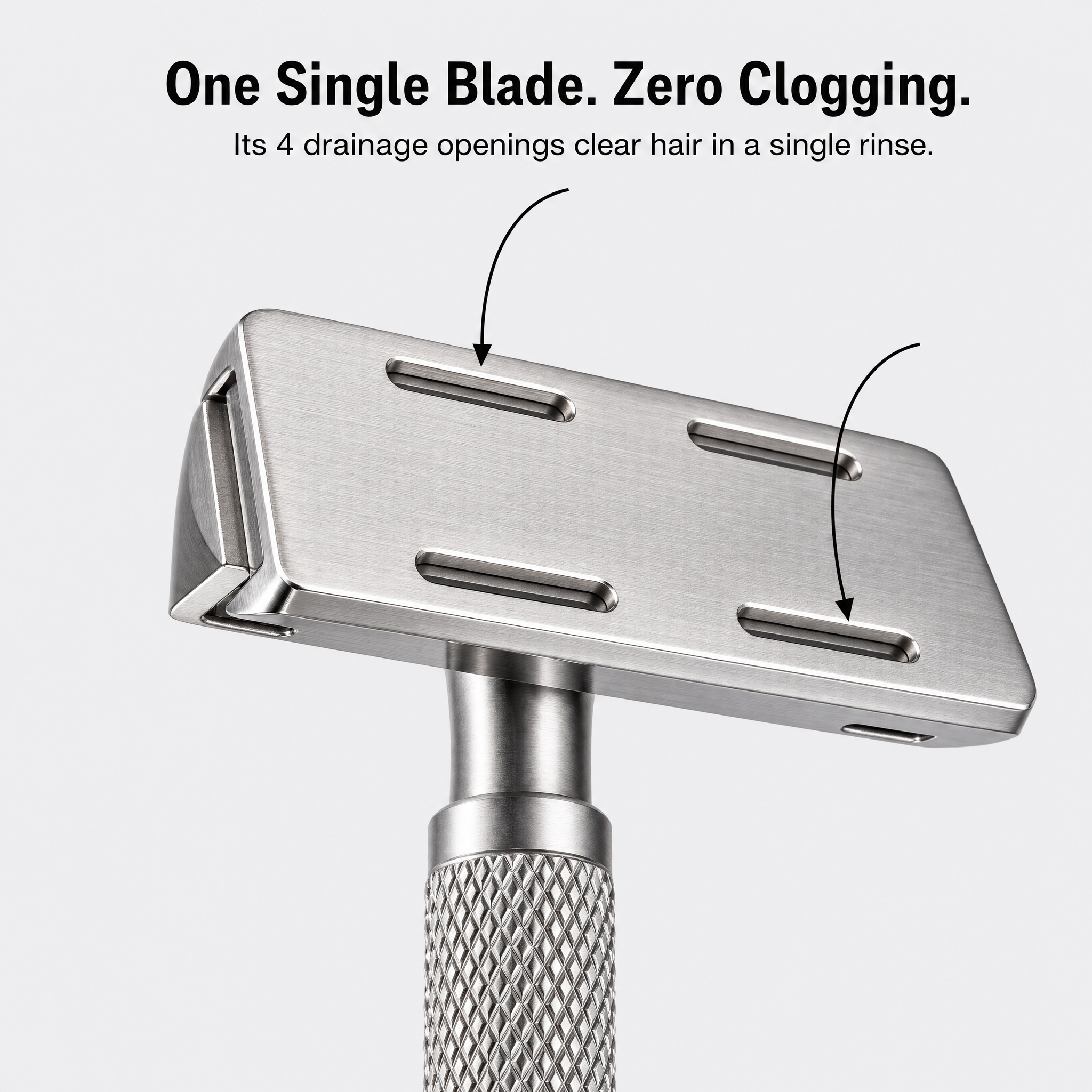 One single blade zero clogging