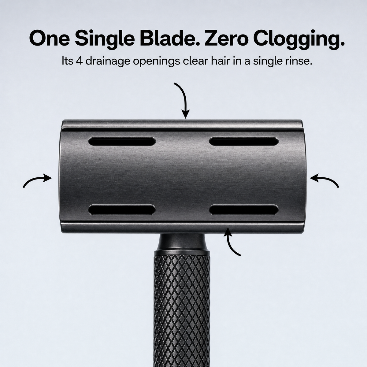 One single blade zero clogging black